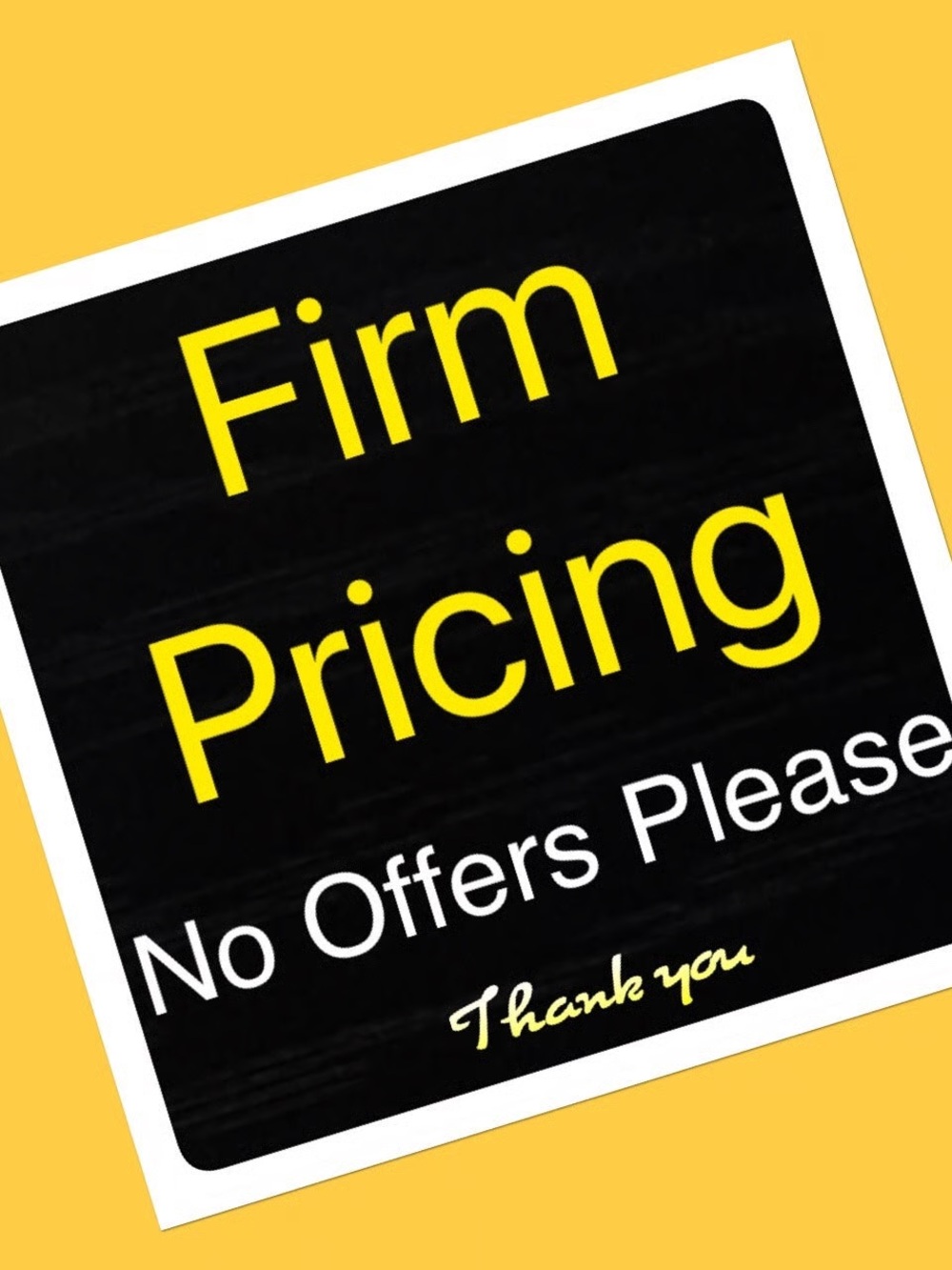 ⚠️PRICES FIRM⚠️